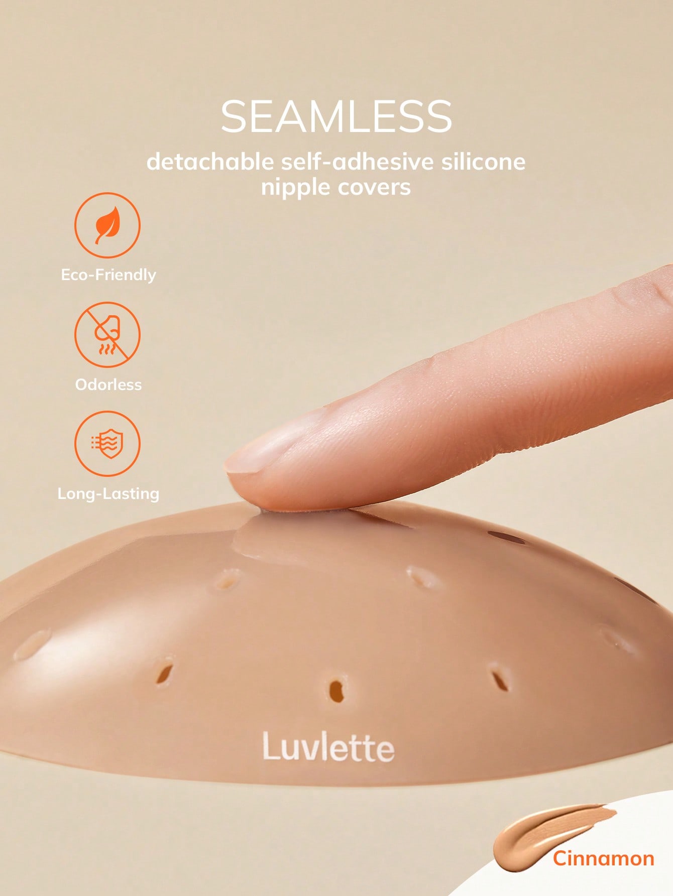 LUVLETTE Pezonera Chocolate con perforaciones