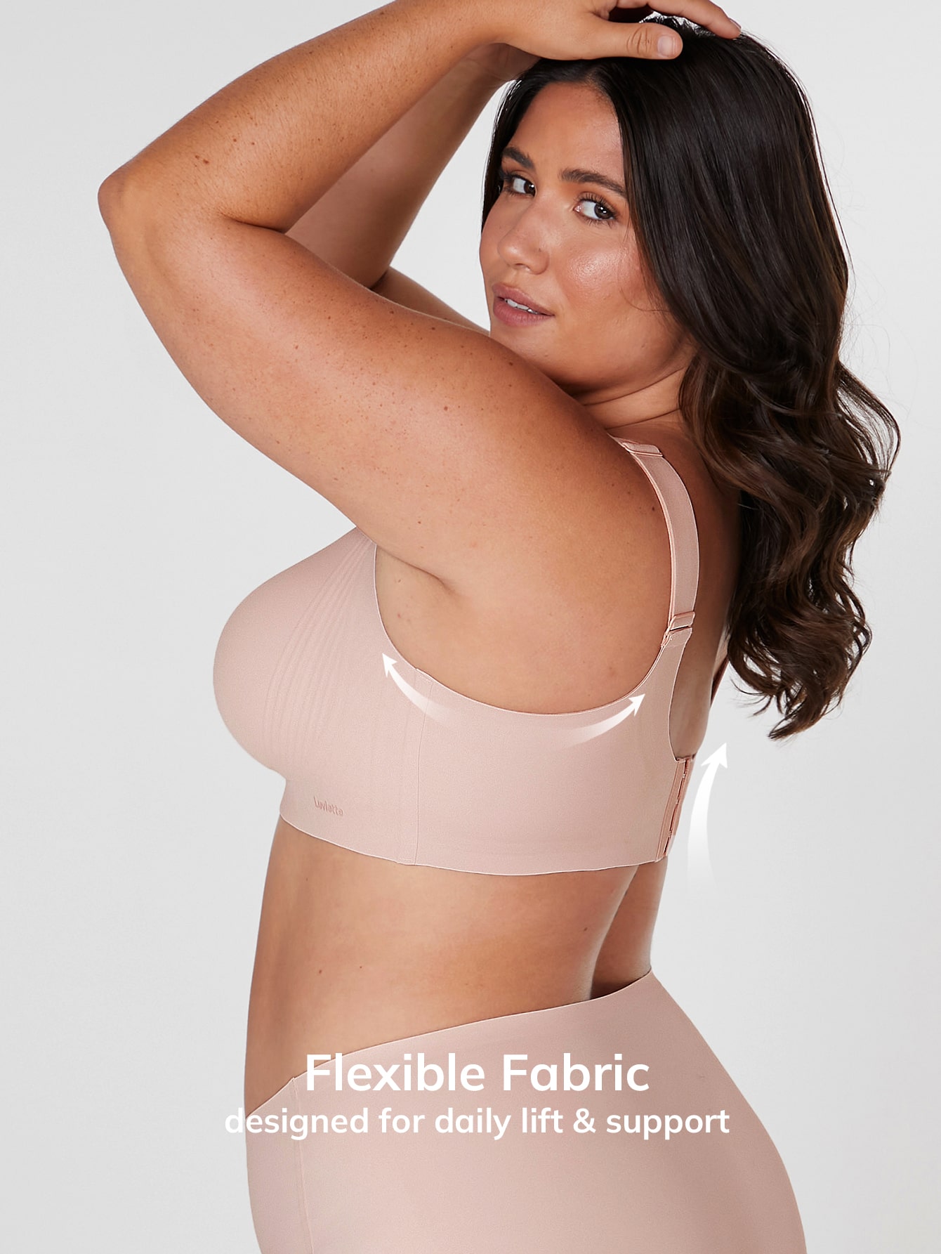 DUMMY - Sujetador Luvlette 2NDSKIN plus cobertura total baby pink talla 3XL DD